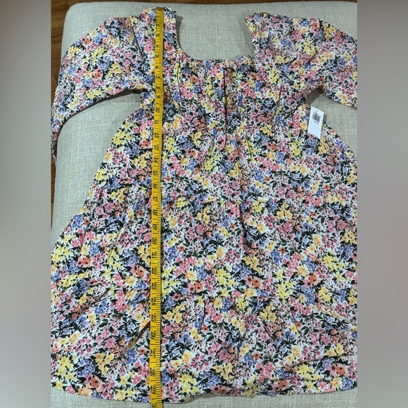 NWT Old Navy Floral Long-Sleeve Fit and Flare Dress Multi Floral Girls 10/12 - Picture 2 of 12